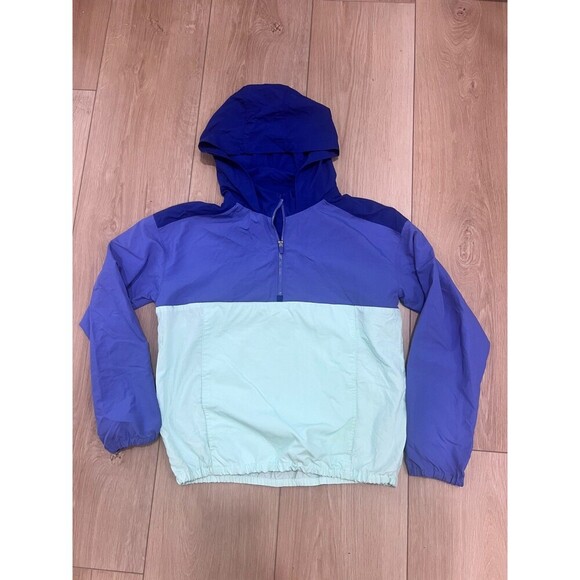 Old Navy Color-Blocked Packable-Hood 1/2-Zip Anorak for Girls XL (14) - Picture 1 of 6